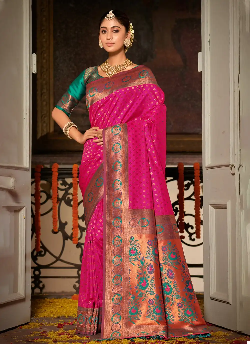 Sangam Shringaar Banarasi Silk Wholesale Saree Catalog — Wholesale Sarees, MPA wholesale from Surat - Gallery Image 3