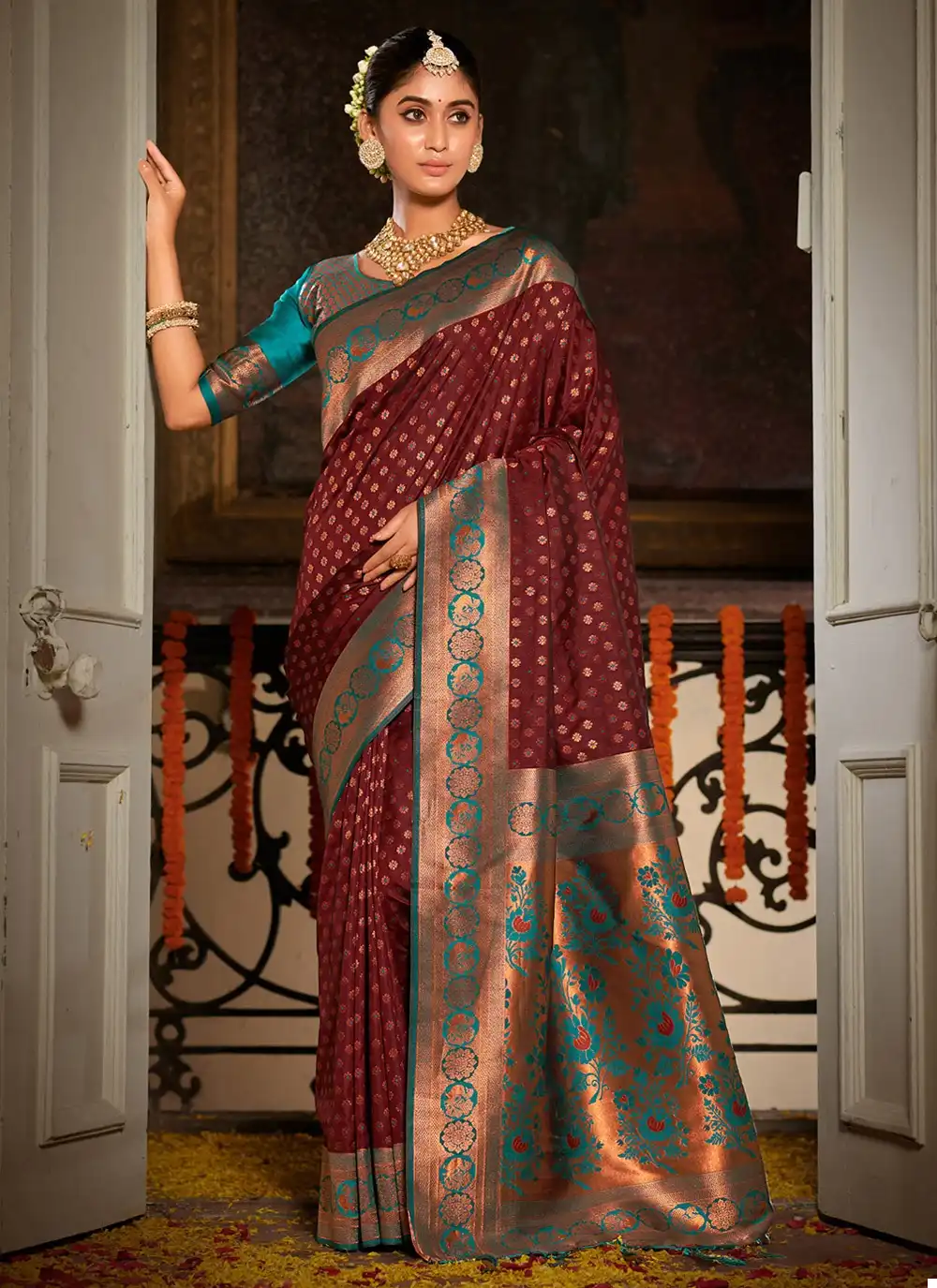 Sangam Shringaar Banarasi Silk Wholesale Saree Catalog — Wholesale Sarees, MPA wholesale from Surat - Gallery Image 4