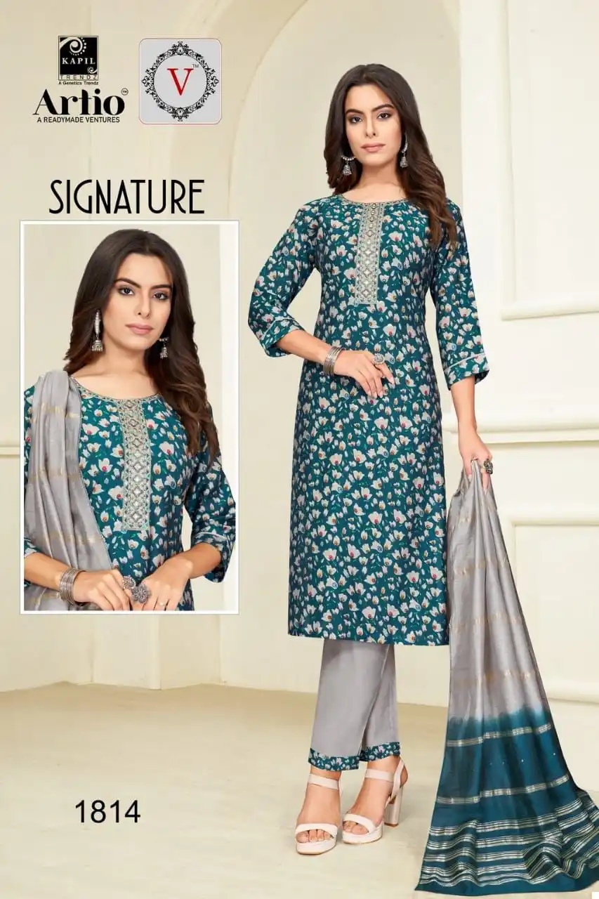Kapil Trendz Signature Modal Print Wholesale Readymade Salwar Suit Catalog — Wholesale Salwar Suits, MPA wholesale from Surat - Gallery Image 15