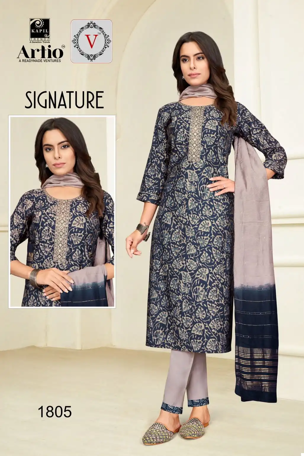Kapil Trendz Signature Modal Print Wholesale Readymade Salwar Suit Catalog — Wholesale Salwar Suits, MPA wholesale from Surat - Gallery Image 3
