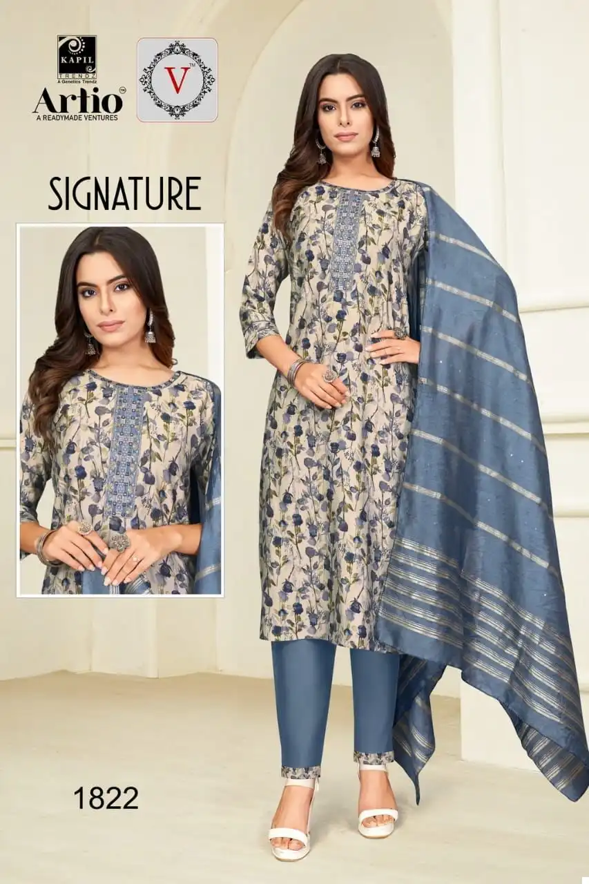Kapil Trendz Signature Modal Print Wholesale Readymade Salwar Suit Catalog — Wholesale Salwar Suits, MPA wholesale from Surat - Gallery Image 4