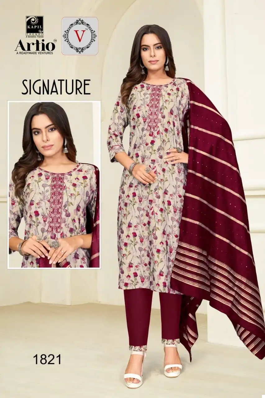 Kapil Trendz Signature Modal Print Wholesale Readymade Salwar Suit Catalog — Wholesale Salwar Suits, MPA wholesale from Surat - Gallery Image 5