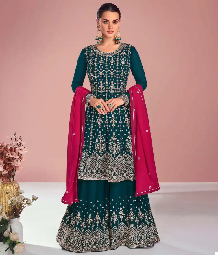 Gulkayra Designer Sitara Real Georgette Wholesale Designer Salwar Suit Catalog — Wholesale Salwar Suits, MPA wholesale from Surat — view 1
