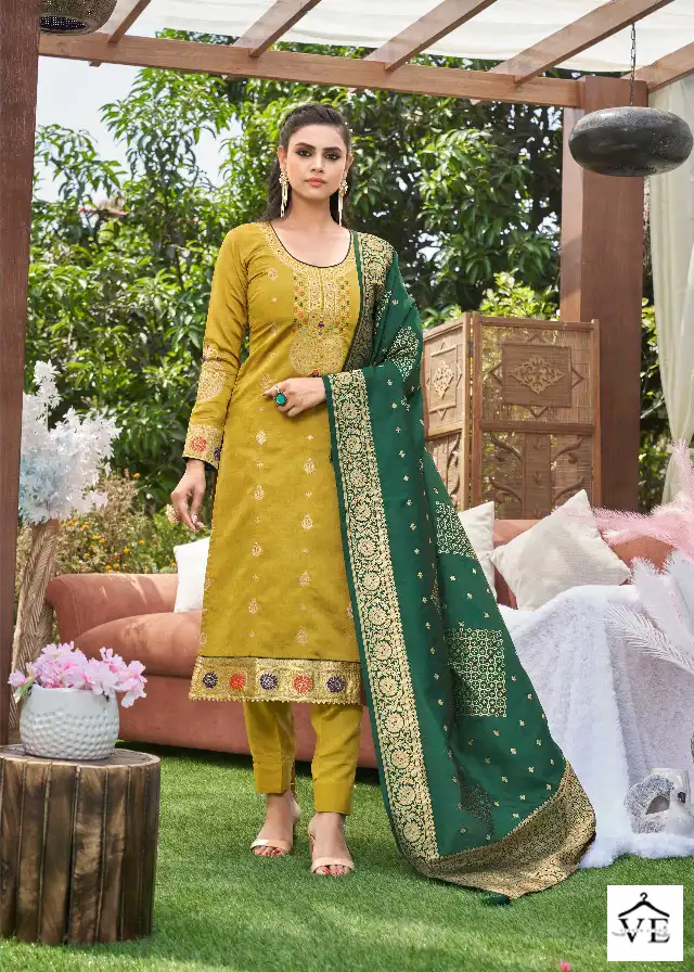 Pc Sloka Vol 5 Banarasi Silk Wholesale Designer Salwar Suit Catalog — Wholesale Salwar Suits, MPA wholesale from Surat - Gallery Image 2