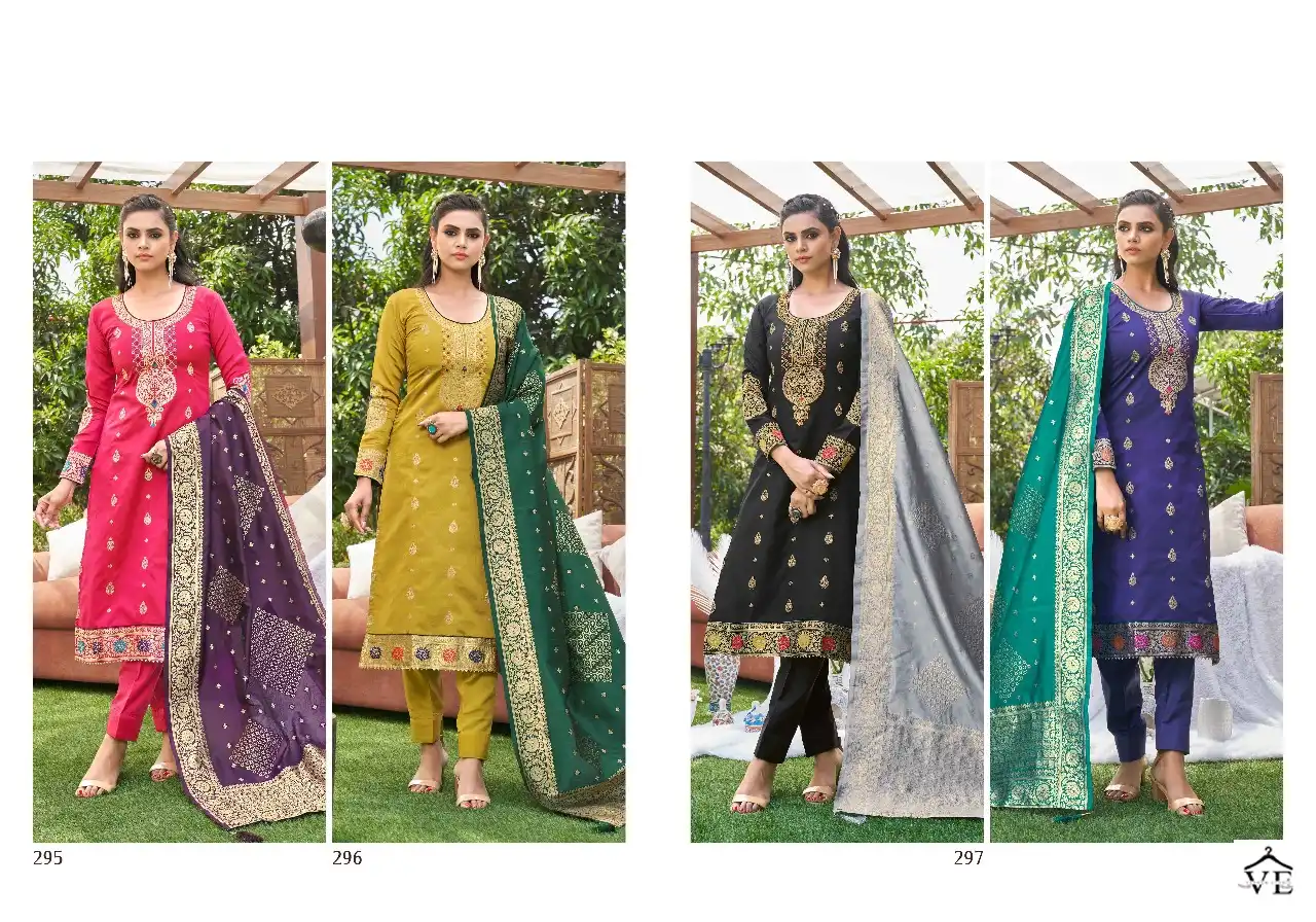 Pc Sloka Vol 5 Banarasi Silk Wholesale Designer Salwar Suit Catalog — Wholesale Salwar Suits, MPA wholesale from Surat — view 5