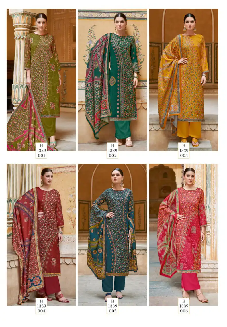 Alok Suits Snow Drop Viscose Pashmina Wholesale Salwar Suit Catalog — Wholesale Salwar Suits, Alok Suit wholesale from Surat — view 7