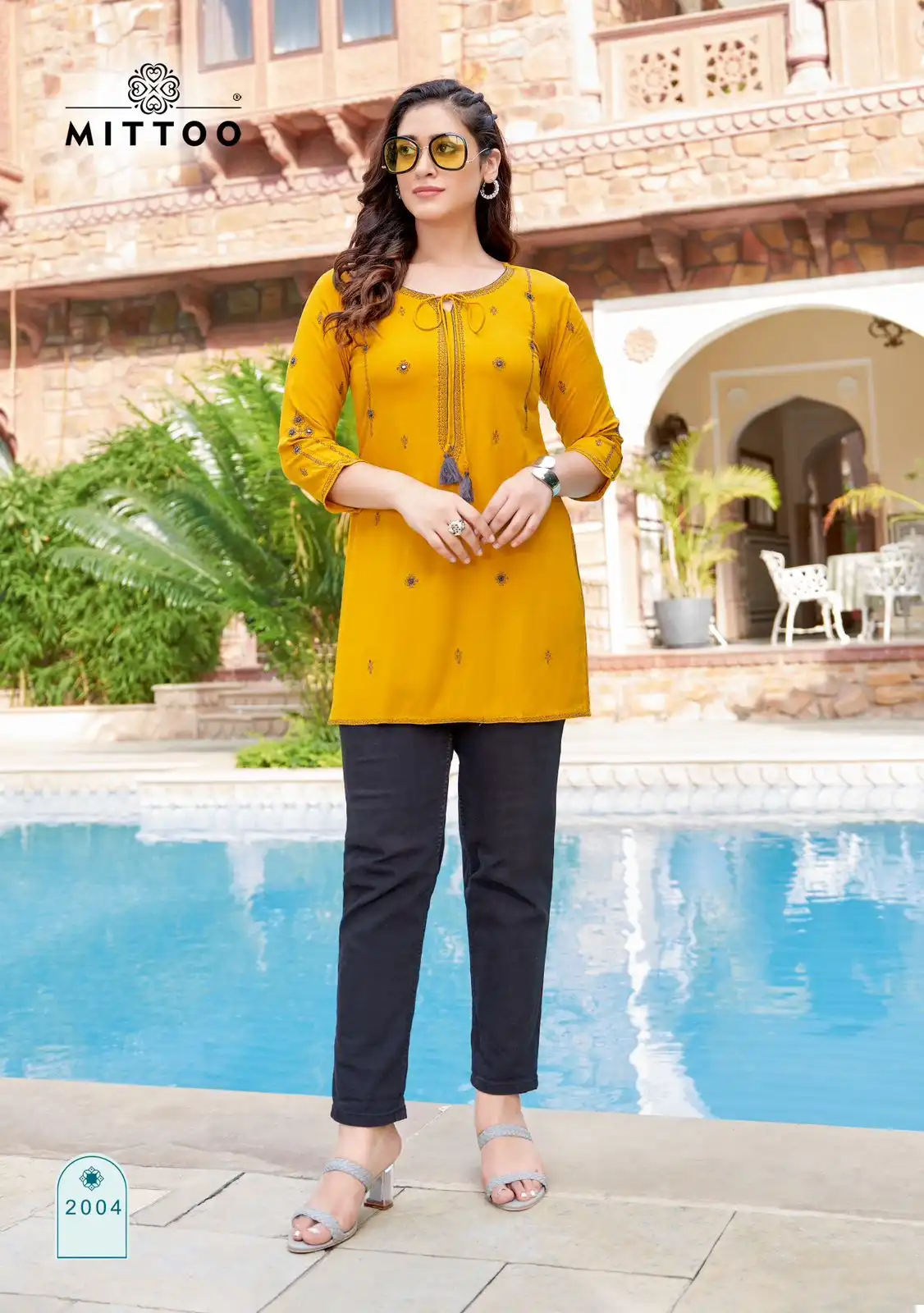 Mittoo Softy Rayon Wholesale Hand Work Causal Wear Ladies Tops Catalog — Wholesale Kurtis, Mittoo wholesale from Surat - Gallery Image 2