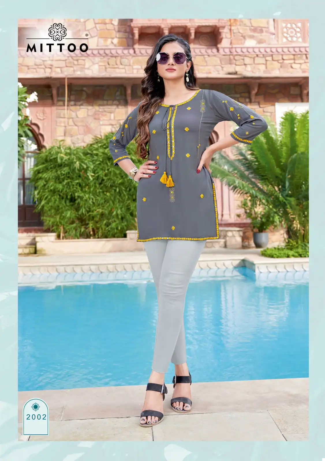 Mittoo Softy Rayon Wholesale Hand Work Causal Wear Ladies Tops Catalog — Wholesale Kurtis, Mittoo wholesale from Surat - Gallery Image 3