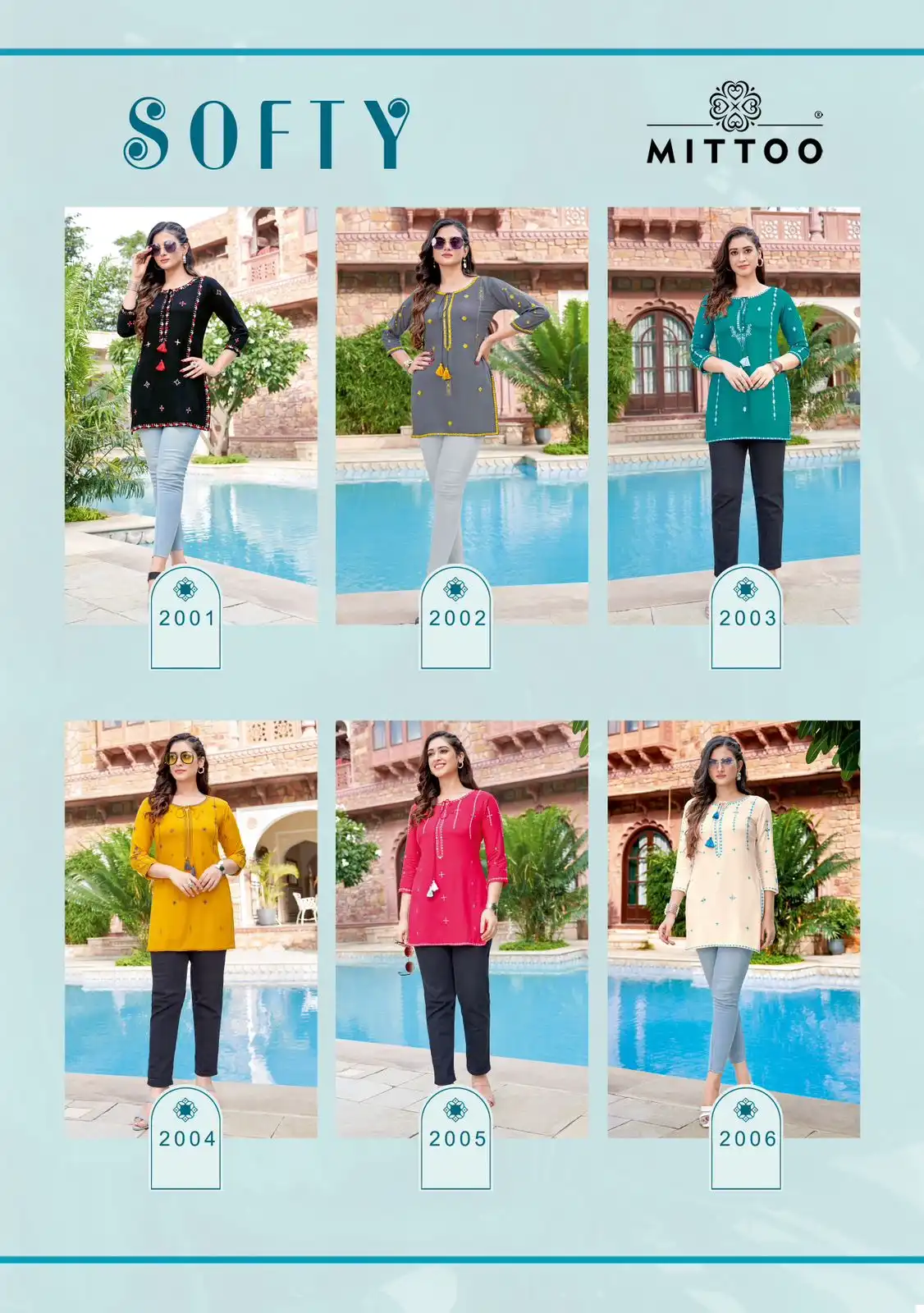 Mittoo Softy Rayon Wholesale Hand Work Causal Wear Ladies Tops Catalog — Wholesale Kurtis, Mittoo wholesale from Surat — view 7