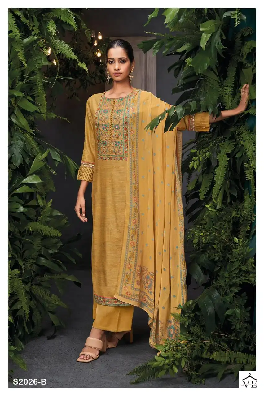 Ganga Soleil 2026 Premium Woven Solid Wholesale Designer Salwar Suit Catalog — Wholesale Salwar Suits, Ganga wholesale from Surat - Gallery Image 2
