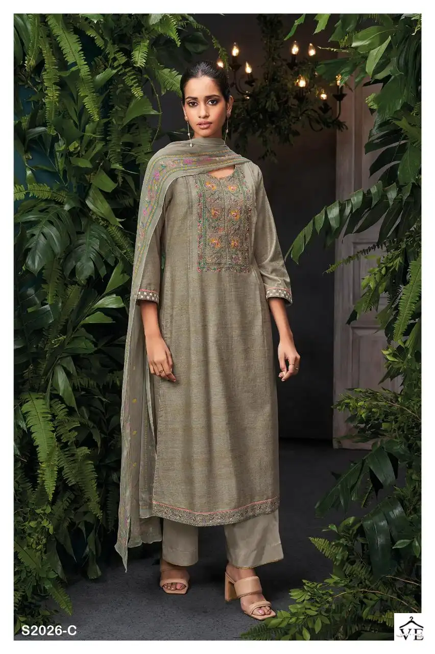 Ganga Soleil 2026 Premium Woven Solid Wholesale Designer Salwar Suit Catalog — Wholesale Salwar Suits, Ganga wholesale from Surat - Gallery Image 3