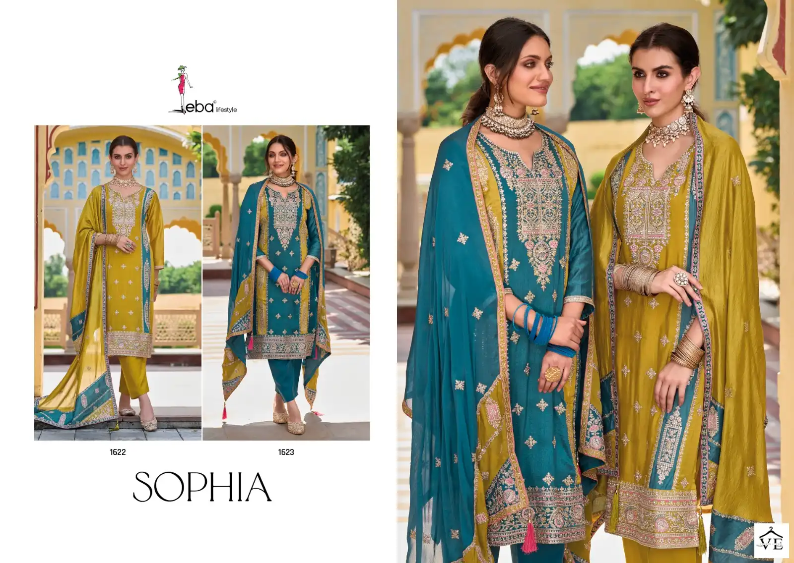 Eba Lifestyle Sophia Premium Silk Wholesale Designer Salwar Suit Catalog — Wholesale Salwar Suits, Eba Lifestyle wholesale from Surat — view 3