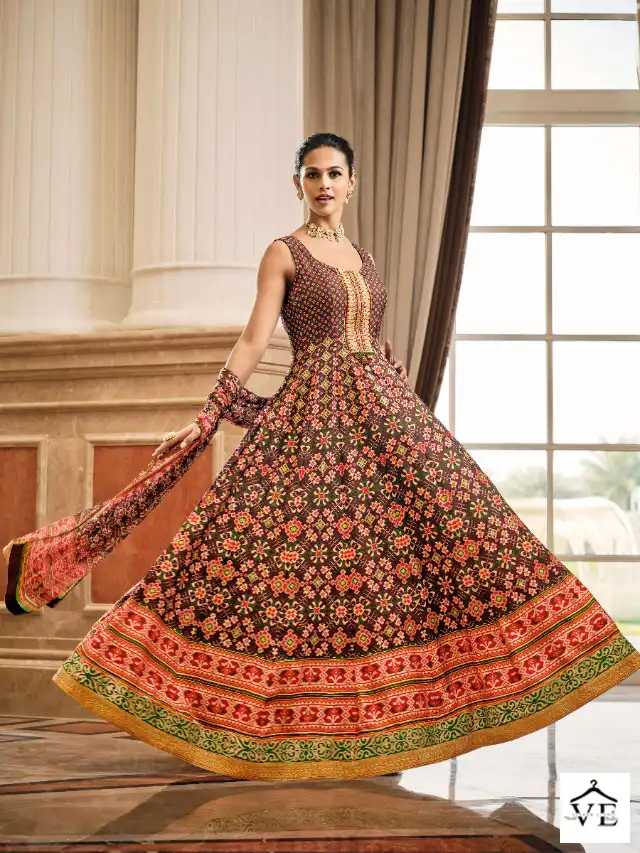 Virasat Soundhria Silk Wholesale Fancy Designer Long Gown With Dupatta — Wholesale Kurtis, MPA wholesale from Surat — view 2