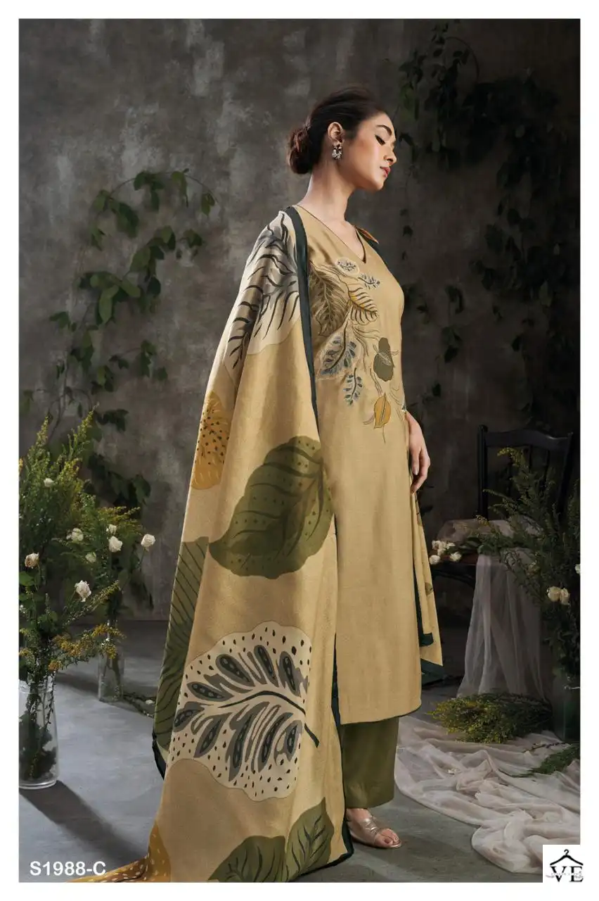 Ganga Spirit 1988 Premium Wool Pashmina Wholesale Winter Wear Suits Catalog — Wholesale Salwar Suits, Ganga wholesale from Surat - Gallery Image 2