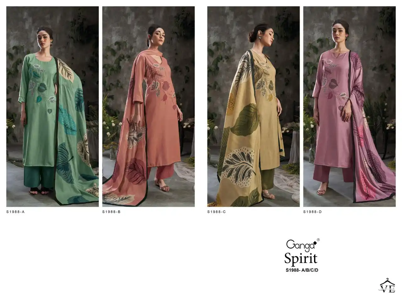 Ganga Spirit 1988 Premium Wool Pashmina Wholesale Winter Wear Suits Catalog — Wholesale Salwar Suits, Ganga wholesale from Surat — view 5