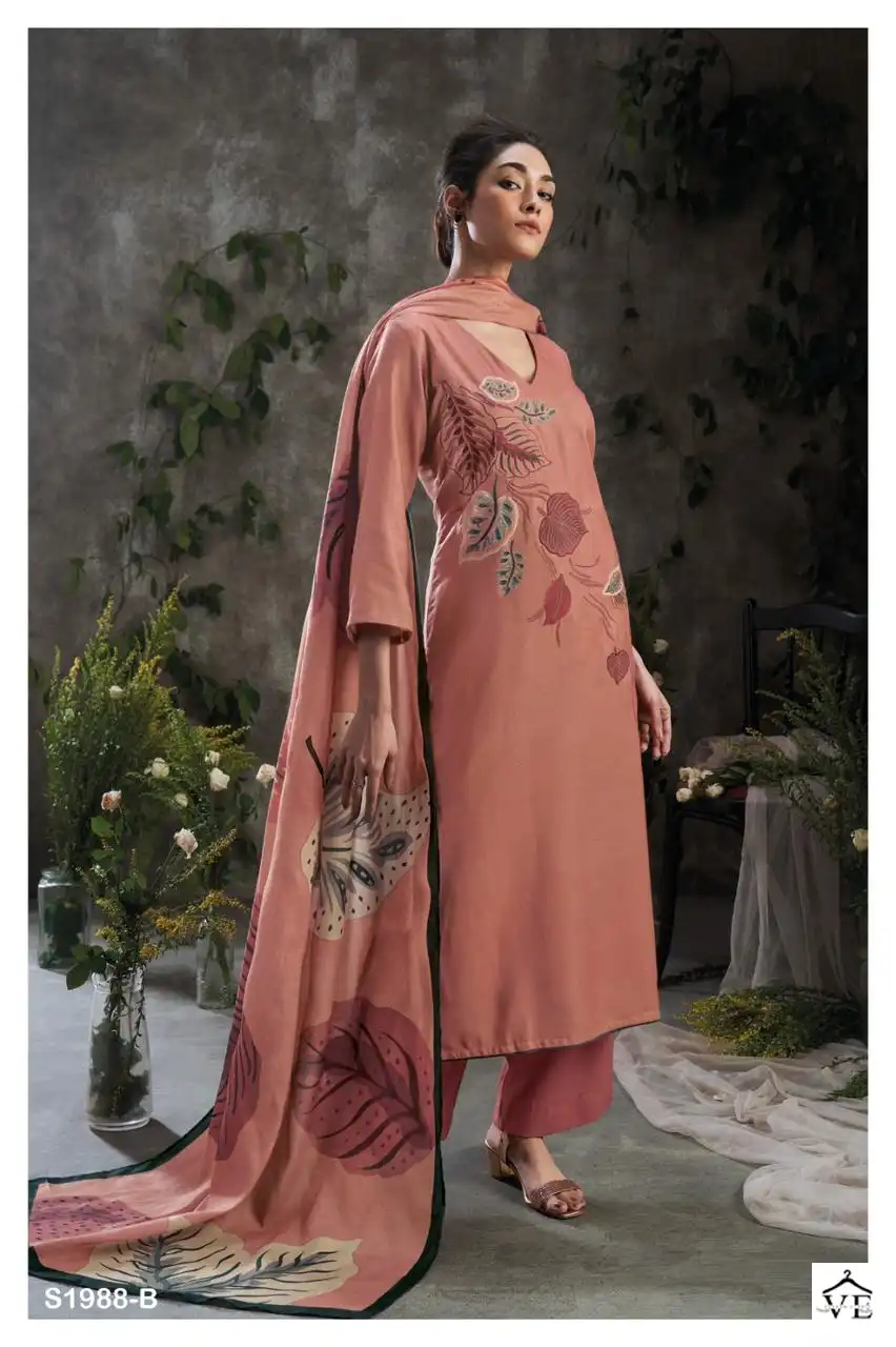 Ganga Spirit 1988 Premium Wool Pashmina Wholesale Winter Wear Suits Catalog — Wholesale Salwar Suits, Ganga wholesale from Surat - Gallery Image 4