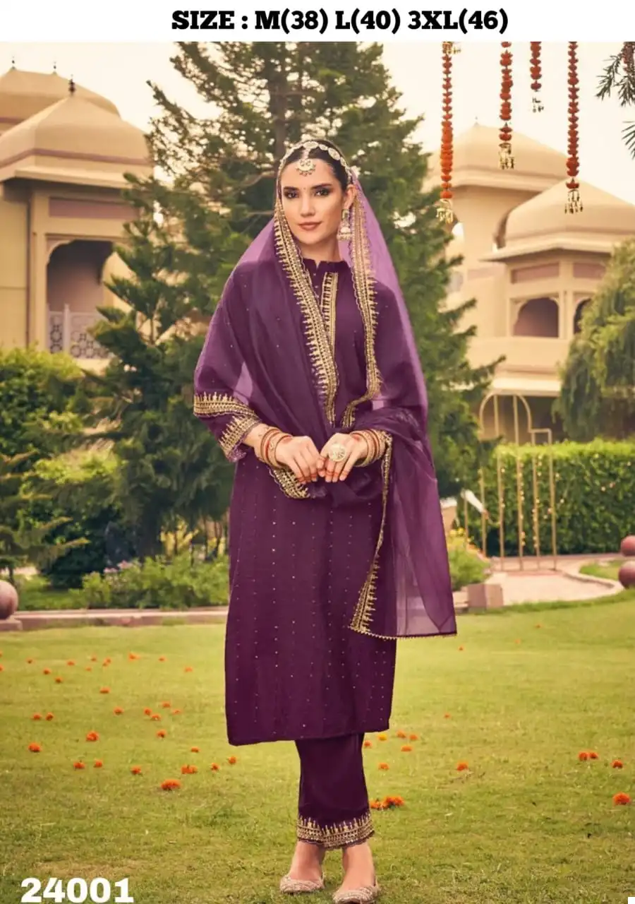 Kailee Fashion Suhagini Vol-3 Pure Viscose  Silk Wholesale Readymade Suits Catalog — Wholesale Salwar Suits, Kailee Fashion wholesale from Surat — view 3