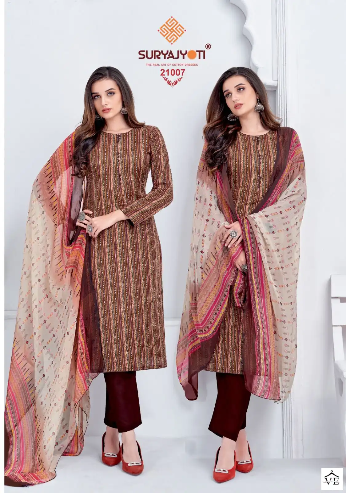 Suryajyoti Suhana Vol 21 Cotton Wholesale Salwar Suit Catalog — Wholesale Salwar Suits, MPA wholesale from Surat - Gallery Image 8