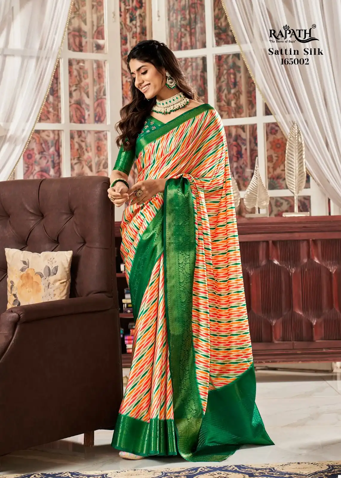 Rajpath Sunheri Silk Satin Digital Wholesale Saree Catalog — Wholesale Sarees, MPA wholesale from Surat - Gallery Image 5