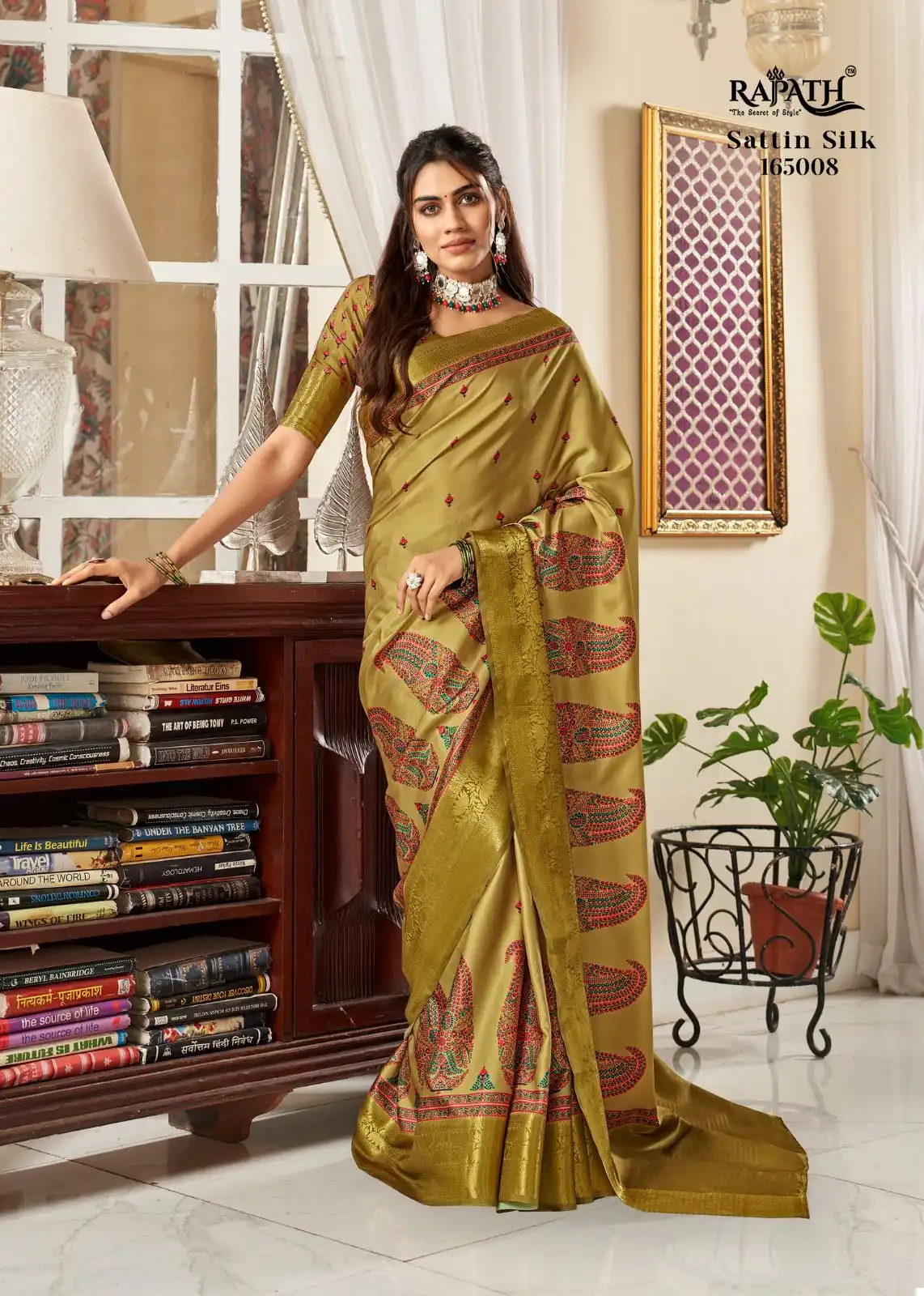 Rajpath Sunheri Silk Satin Digital Wholesale Saree Catalog — Wholesale Sarees, MPA wholesale from Surat - Gallery Image 3