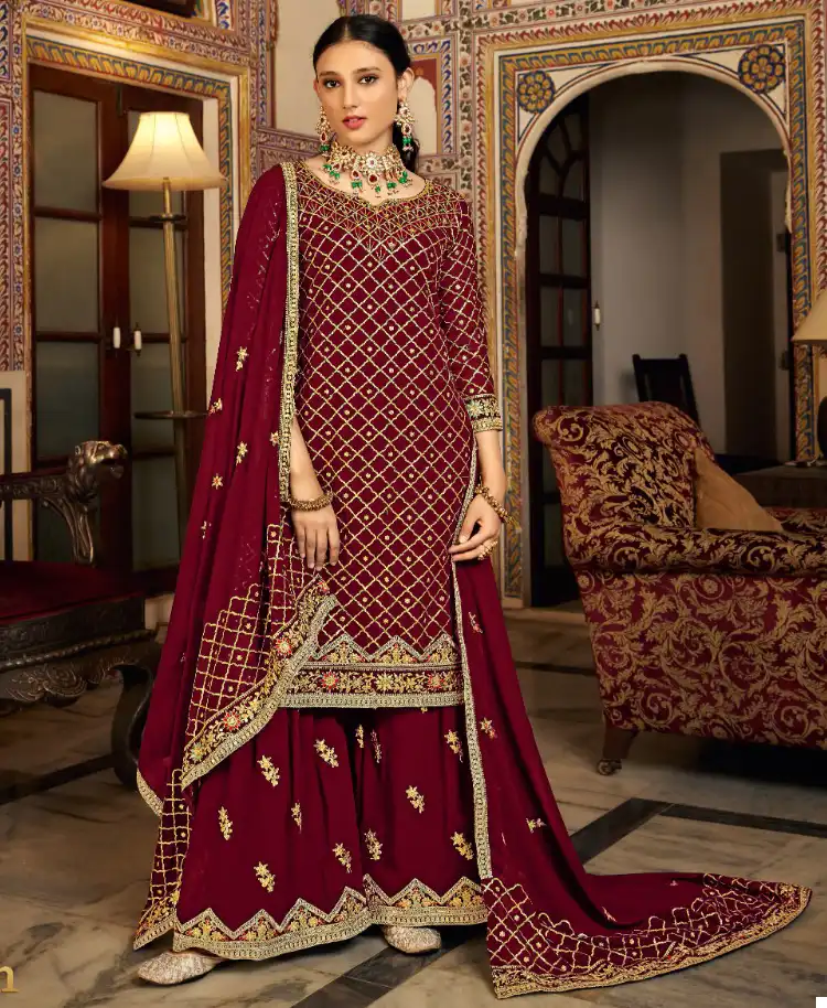 Sabah Zeel Heavy Chinon Wholesale Pakistani Suit Catalog — Wholesale Salwar Suits, MPA wholesale from Surat — view 1