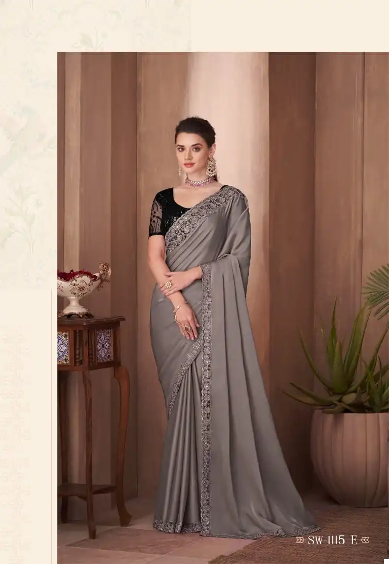 TFH Sandalwood 1115 Silk Wholesale Fancy Saree Catalog — Wholesale Sarees, MPA wholesale from Surat — view 6