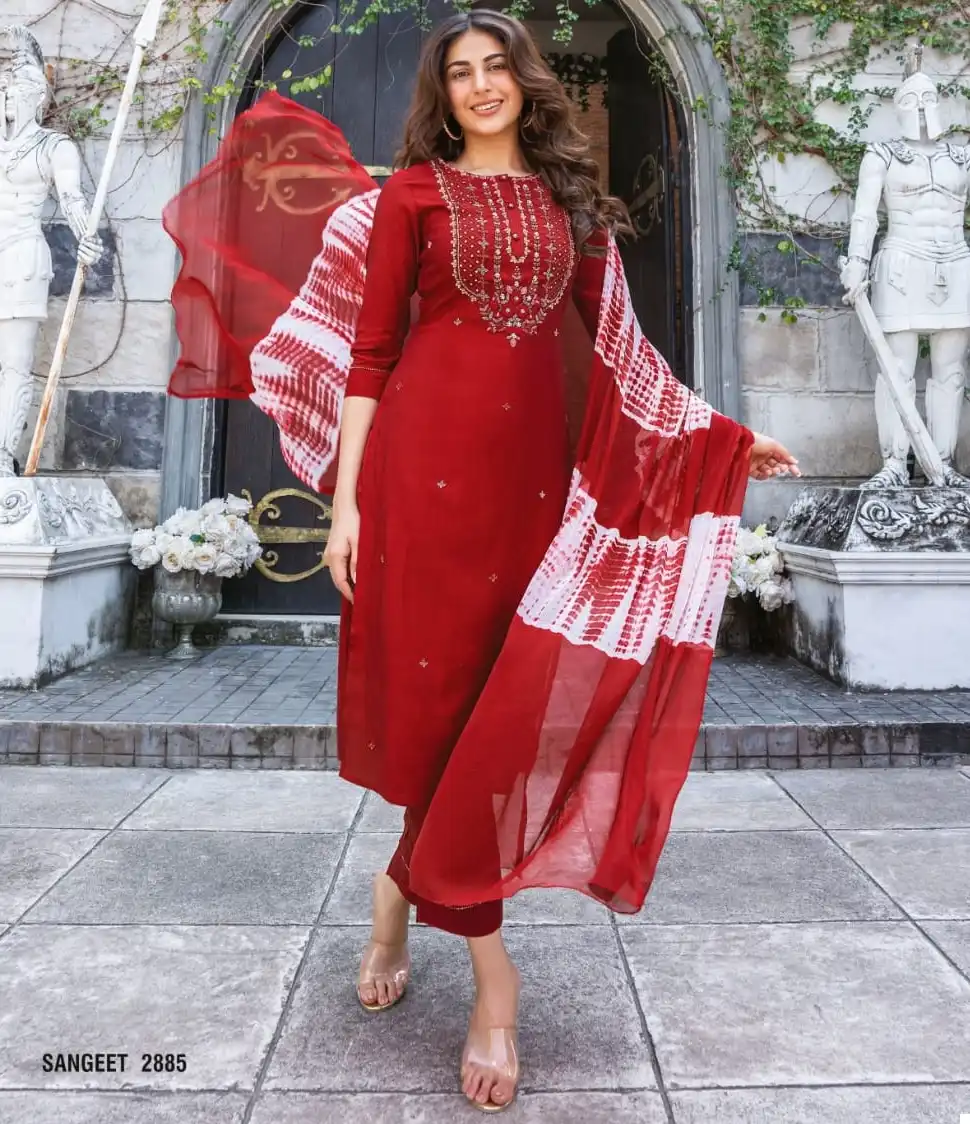 Anju Fabrics Sangeet Vol 3 Viscose Modal Wholesale Kurti Pant With Dupatta Catalog — Wholesale Salwar Suits, MPA wholesale from Surat — view 1