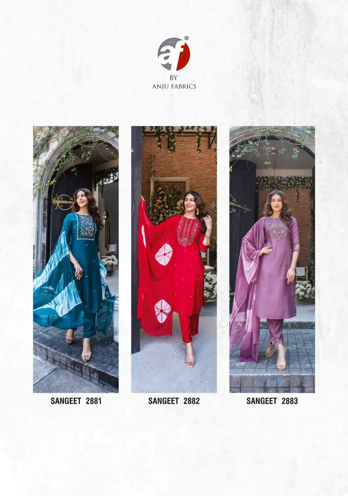 Anju Fabrics Sangeet Vol 3 Viscose Modal Wholesale Kurti Pant With Dupatta Catalog — Wholesale Salwar Suits, MPA wholesale from Surat - Gallery Image 6