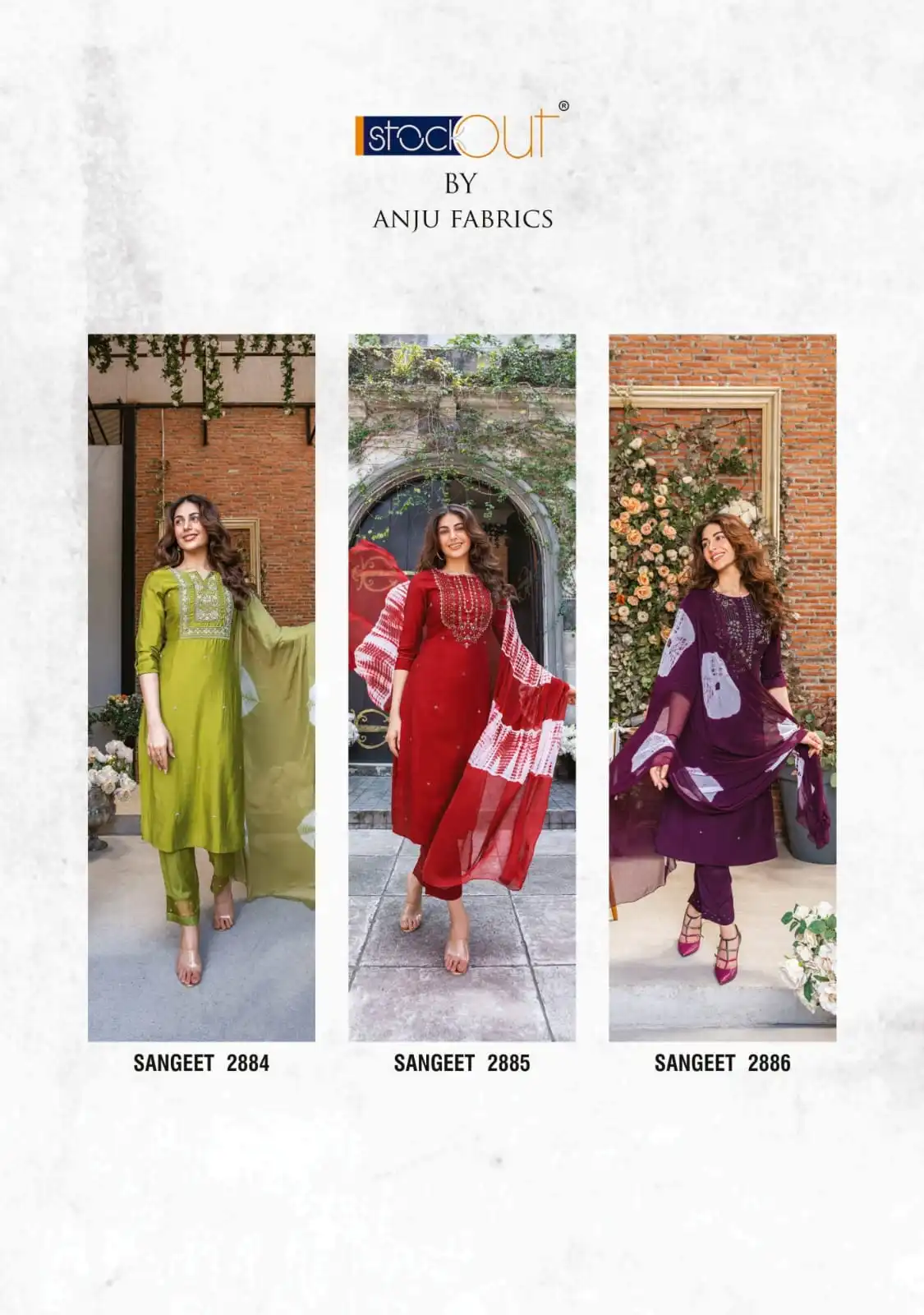 Anju Fabrics Sangeet Vol 3 Viscose Modal Wholesale Kurti Pant With Dupatta Catalog — Wholesale Salwar Suits, MPA wholesale from Surat — view 7