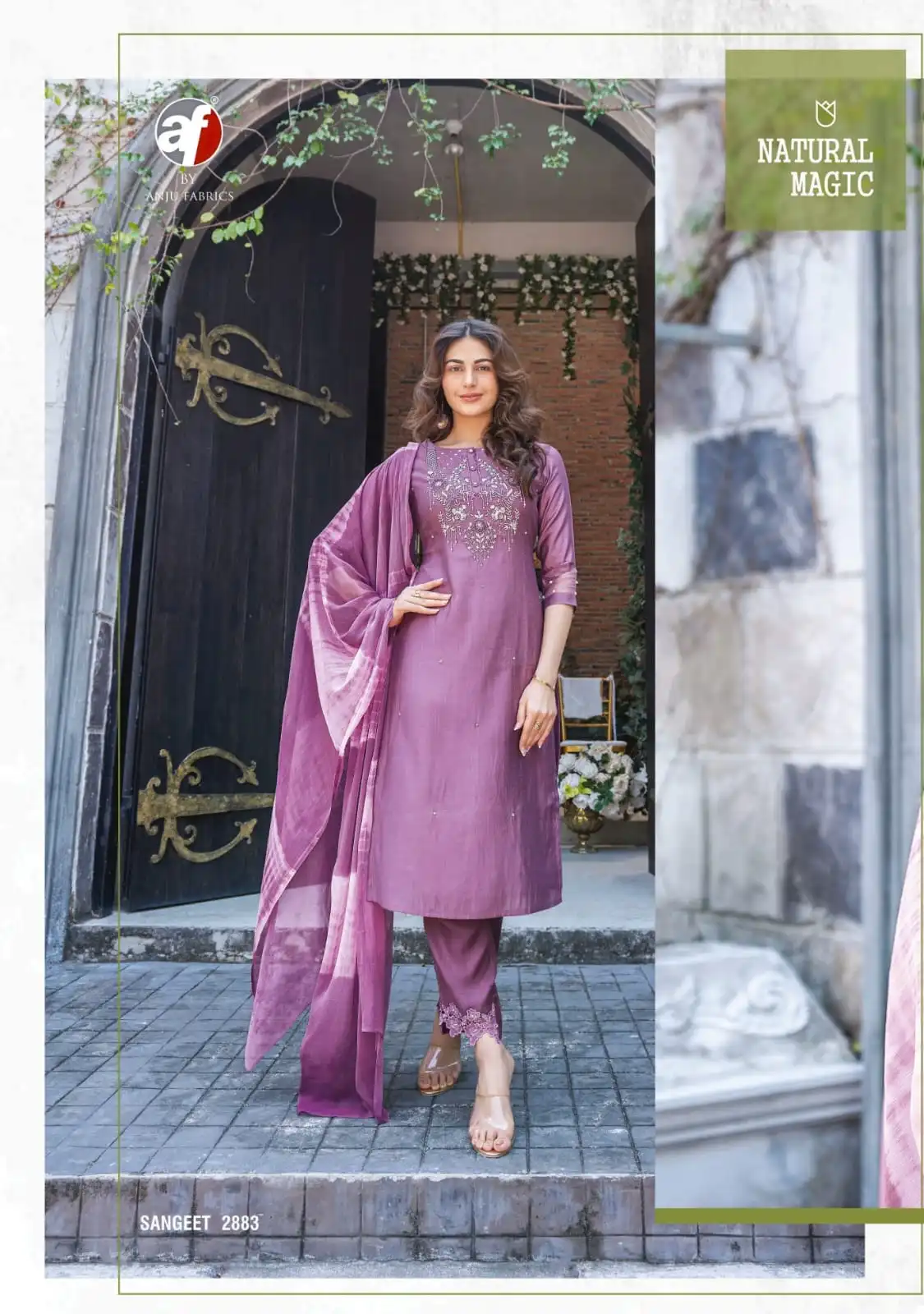 Anju Fabrics Sangeet Vol 3 Viscose Modal Wholesale Kurti Pant With Dupatta Catalog — Wholesale Salwar Suits, MPA wholesale from Surat - Gallery Image 4