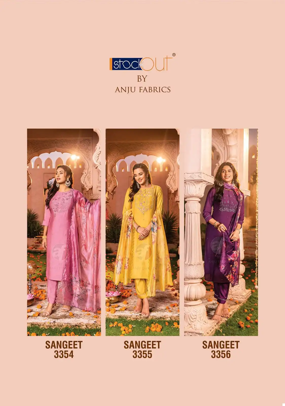 Anju Fabrics Sangeet Vol 4 Pure Viscose Modal Wholesale Designer Readymade Salwar Suit Catalog — Wholesale Salwar Suits, MPA wholesale from Surat - Gallery Image 7