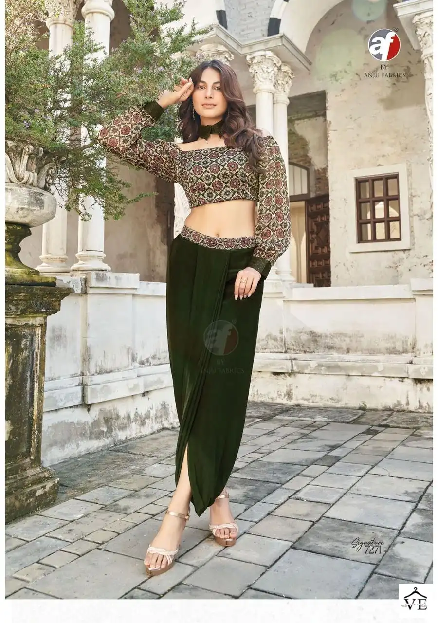 Anju Fabrics Signature Pure Viscose Georgette Wholesale Western Look Catalog — Wholesale Kurtis, MPA wholesale from Surat — view 2