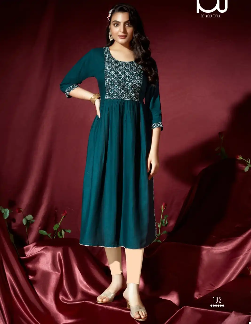 Wanna Smiley Heavy Rayon Slub Wholesale Naira Cut Kurti Catalog — Wholesale Kurtis, MPA wholesale from Surat — view 1