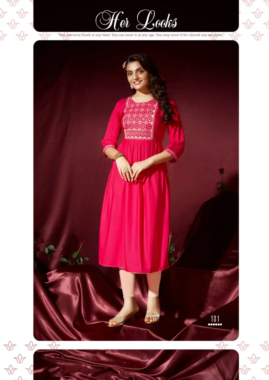 Wanna Smiley Heavy Rayon Slub Wholesale Naira Cut Kurti Catalog — Wholesale Kurtis, MPA wholesale from Surat - Gallery Image 2