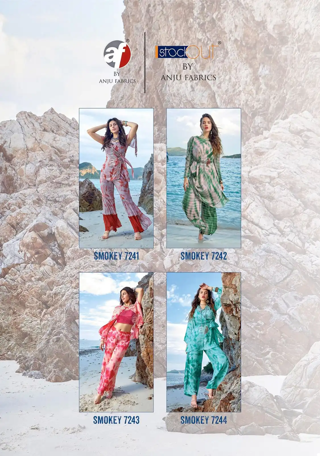 Anju Fabrics Smokiy Pure Georgette Wholesale Designer Kurtis With Pant — Wholesale Kurtis, MPA wholesale from Surat — view 5