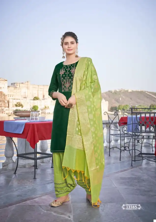 Kalaroop Kajree Sunheri By Patiala Vol 6 Jam Silk Wholesale Designer Readymade Salwar Suit Catalog — Wholesale Salwar Suits, MPA wholesale from Surat - Gallery Image 2