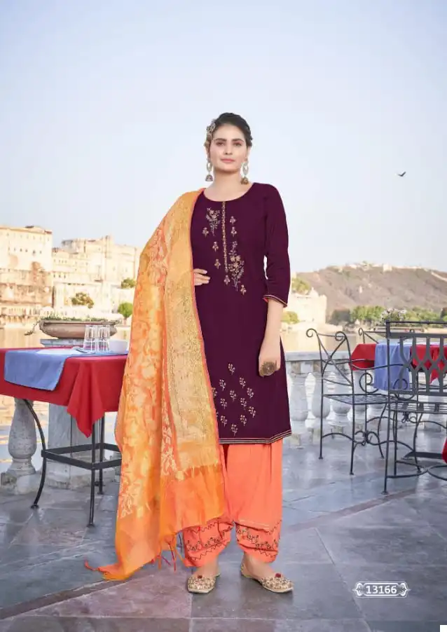 Kalaroop Kajree Sunheri By Patiala Vol 6 Jam Silk Wholesale Designer Readymade Salwar Suit Catalog — Wholesale Salwar Suits, MPA wholesale from Surat - Gallery Image 3