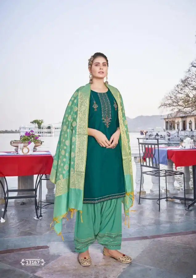 Kalaroop Kajree Sunheri By Patiala Vol 6 Jam Silk Wholesale Designer Readymade Salwar Suit Catalog — Wholesale Salwar Suits, MPA wholesale from Surat - Gallery Image 4