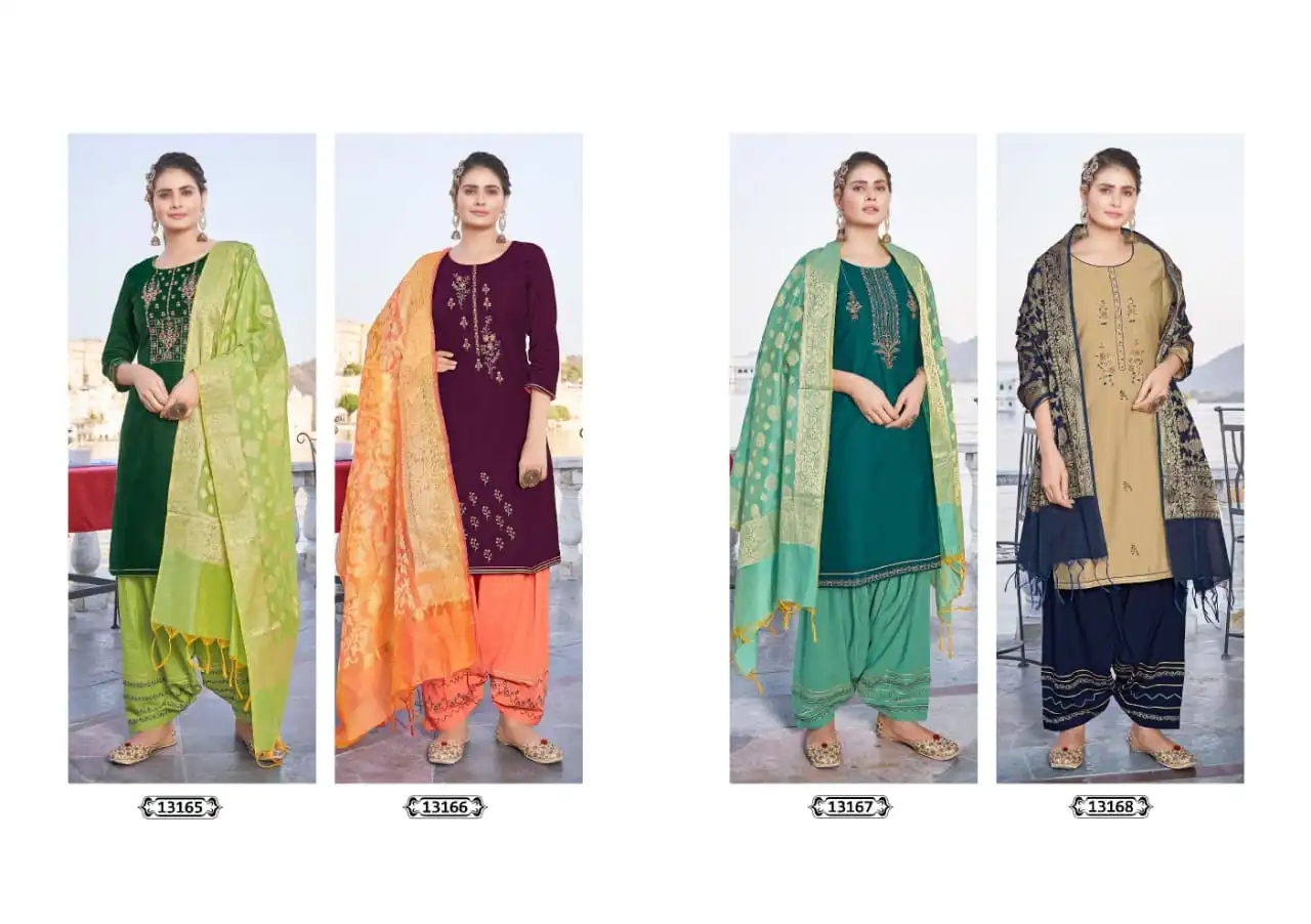 Kalaroop Kajree Sunheri By Patiala Vol 6 Jam Silk Wholesale Designer Readymade Salwar Suit Catalog — Wholesale Salwar Suits, MPA wholesale from Surat — view 5
