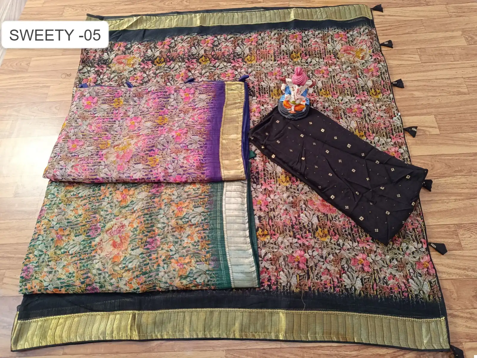 Vardan Ethnic Sweety 05 Nali Chiffon Wholesale Sarees Catalog — Wholesale Sarees, MPA wholesale from Surat — view 4
