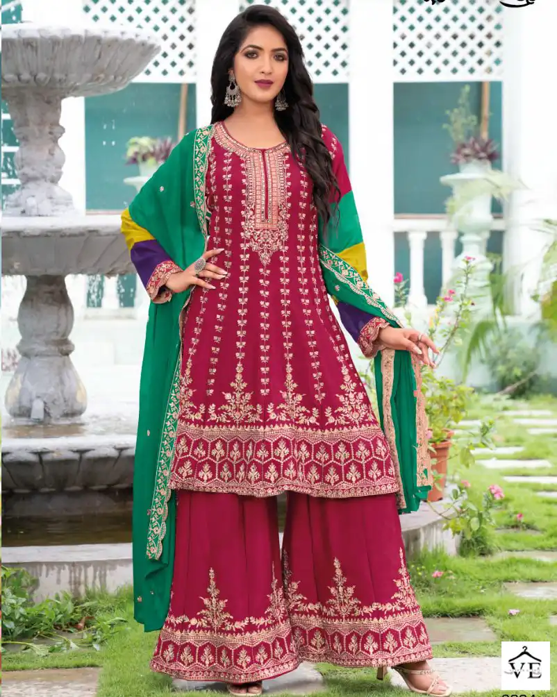 Your Choice Taani Blooming Chinon Wholesale Designer Readymade Salwar Suit Catalog — Wholesale Salwar Suits, MPA wholesale from Surat — view 1