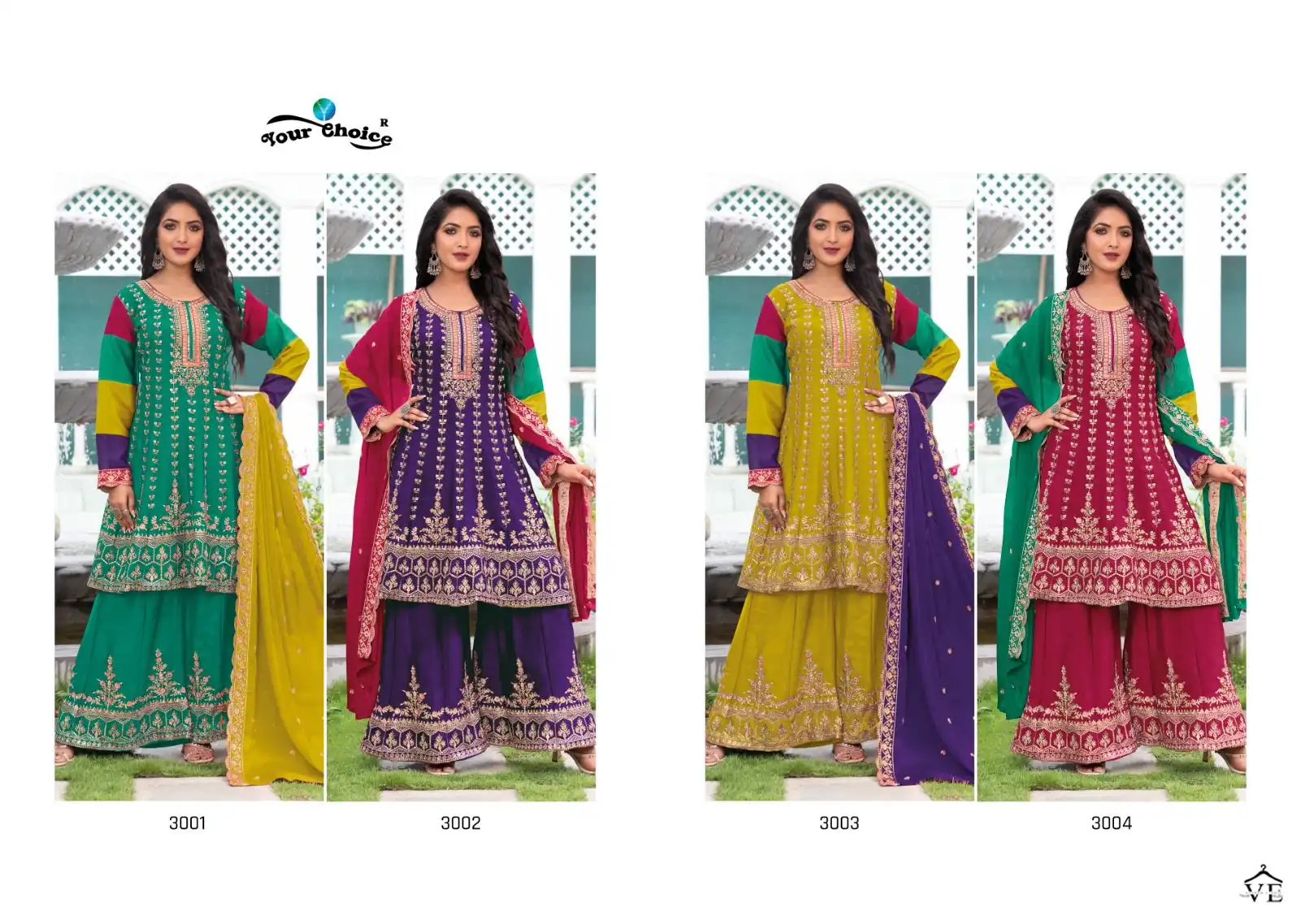 Your Choice Taani Blooming Chinon Wholesale Designer Readymade Salwar Suit Catalog — Wholesale Salwar Suits, MPA wholesale from Surat — view 5