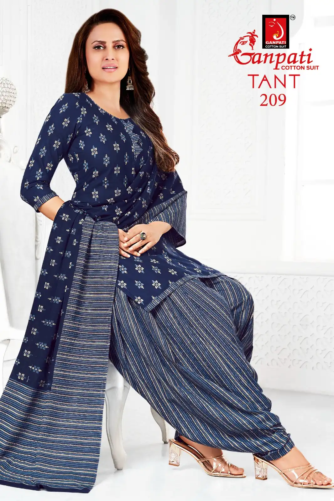 Ganpati Tant Special Vol 2 Cotton Wholesale Salwar Suit Catalog — Wholesale Salwar Suits, Ganpati wholesale from Surat - Gallery Image 9