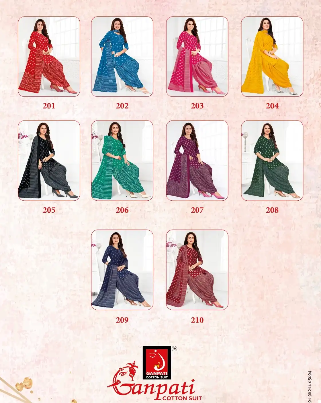 Ganpati Tant Special Vol 2 Cotton Wholesale Salwar Suit Catalog — Wholesale Salwar Suits, Ganpati wholesale from Surat — view 11