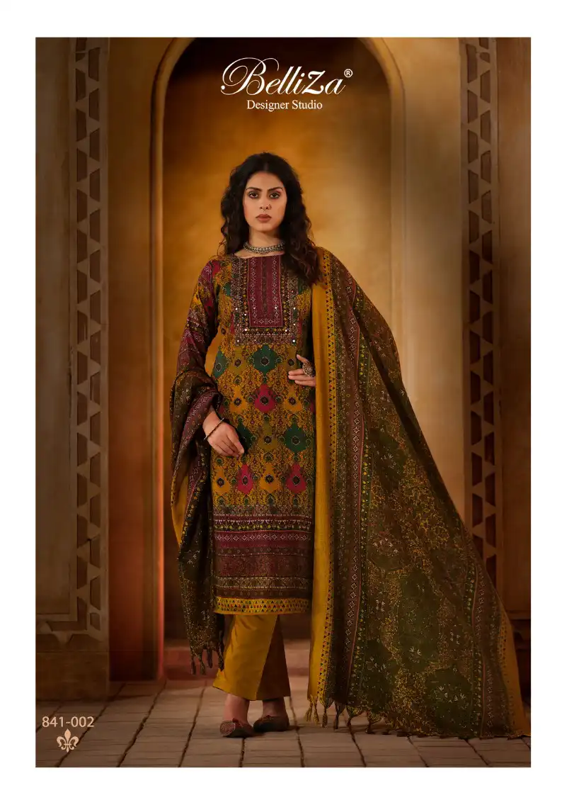 Belliza Designer Taranika Pashmina Wholesale Fancy Hand Works Winter Wear Salwar Suit Catalog — Wholesale Salwar Suits, Belliza Designer wholesale from Surat - Gallery Image 2