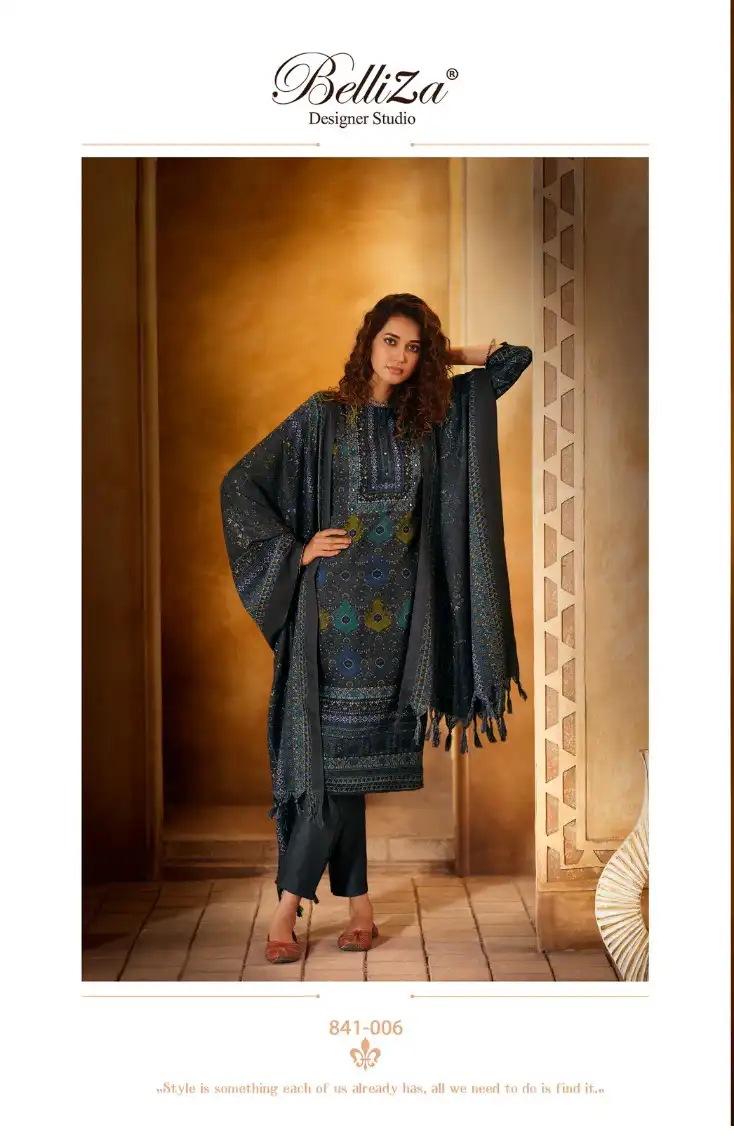 Belliza Designer Taranika Pashmina Wholesale Fancy Hand Works Winter Wear Salwar Suit Catalog — Wholesale Salwar Suits, Belliza Designer wholesale from Surat - Gallery Image 6