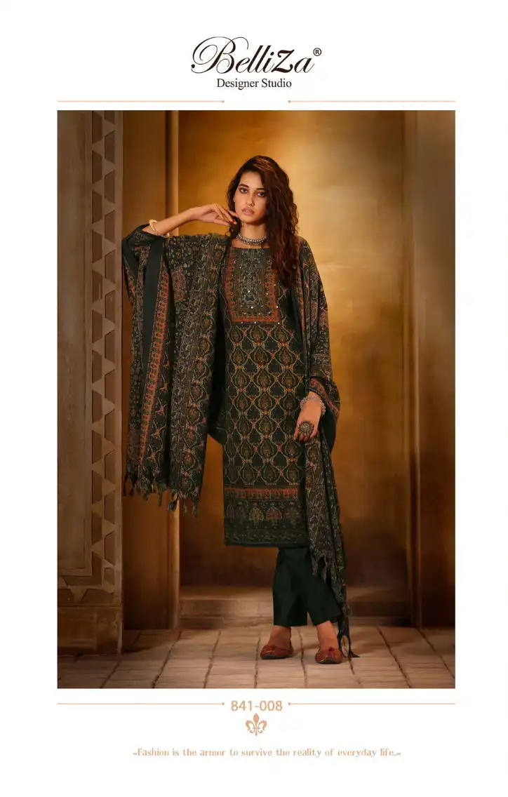 Belliza Designer Taranika Pashmina Wholesale Fancy Hand Works Winter Wear Salwar Suit Catalog — Wholesale Salwar Suits, Belliza Designer wholesale from Surat - Gallery Image 8