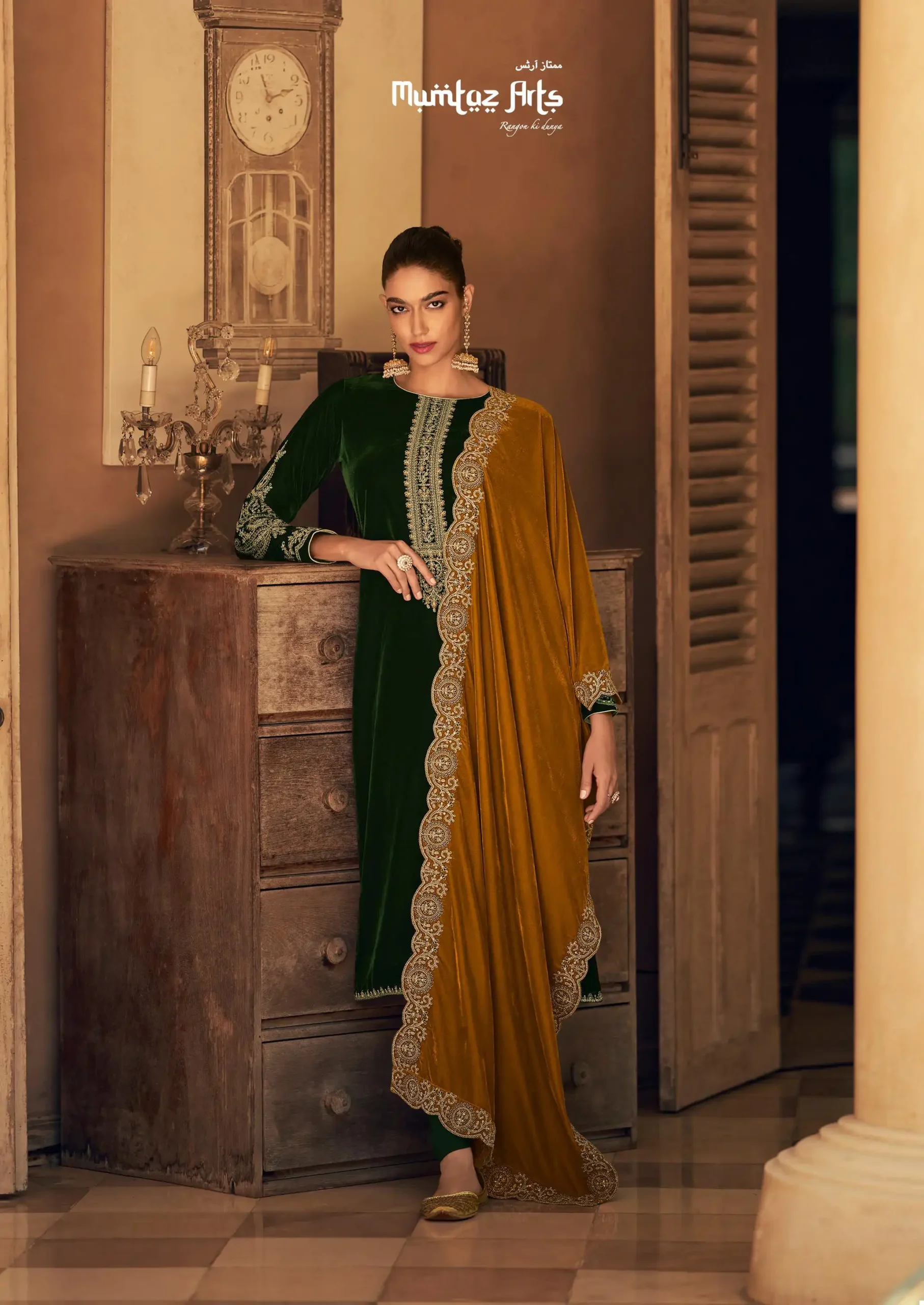 Mumtaz Arts The Velvet Hub Velvet Wholesale Heavy Embroidery Designer Winter Wear Salwar Suit Catalog — Wholesale Salwar Suits, MPA wholesale from Surat - Gallery Image 2