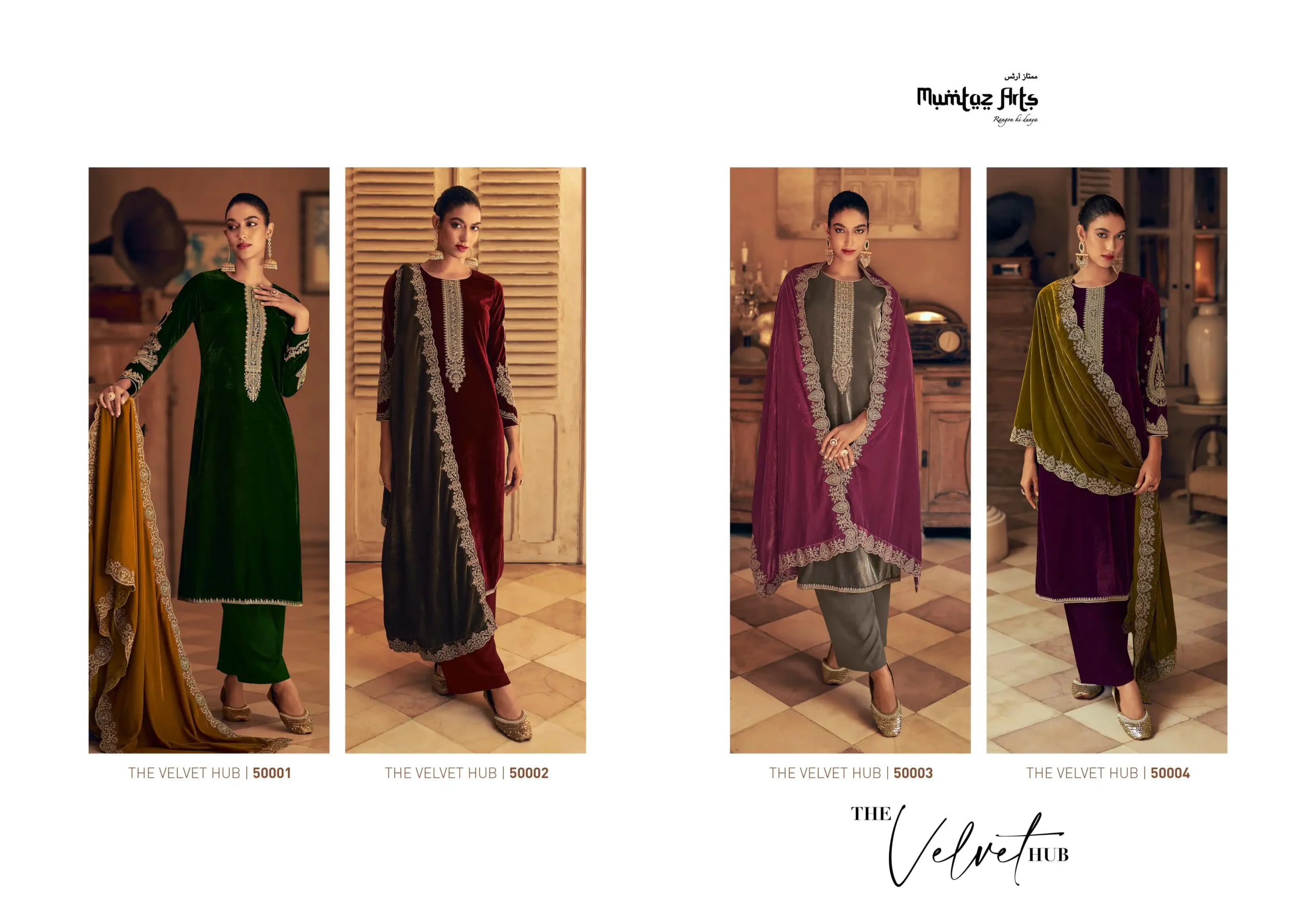 Mumtaz Arts The Velvet Hub Velvet Wholesale Heavy Embroidery Designer Winter Wear Salwar Suit Catalog — Wholesale Salwar Suits, MPA wholesale from Surat — view 5