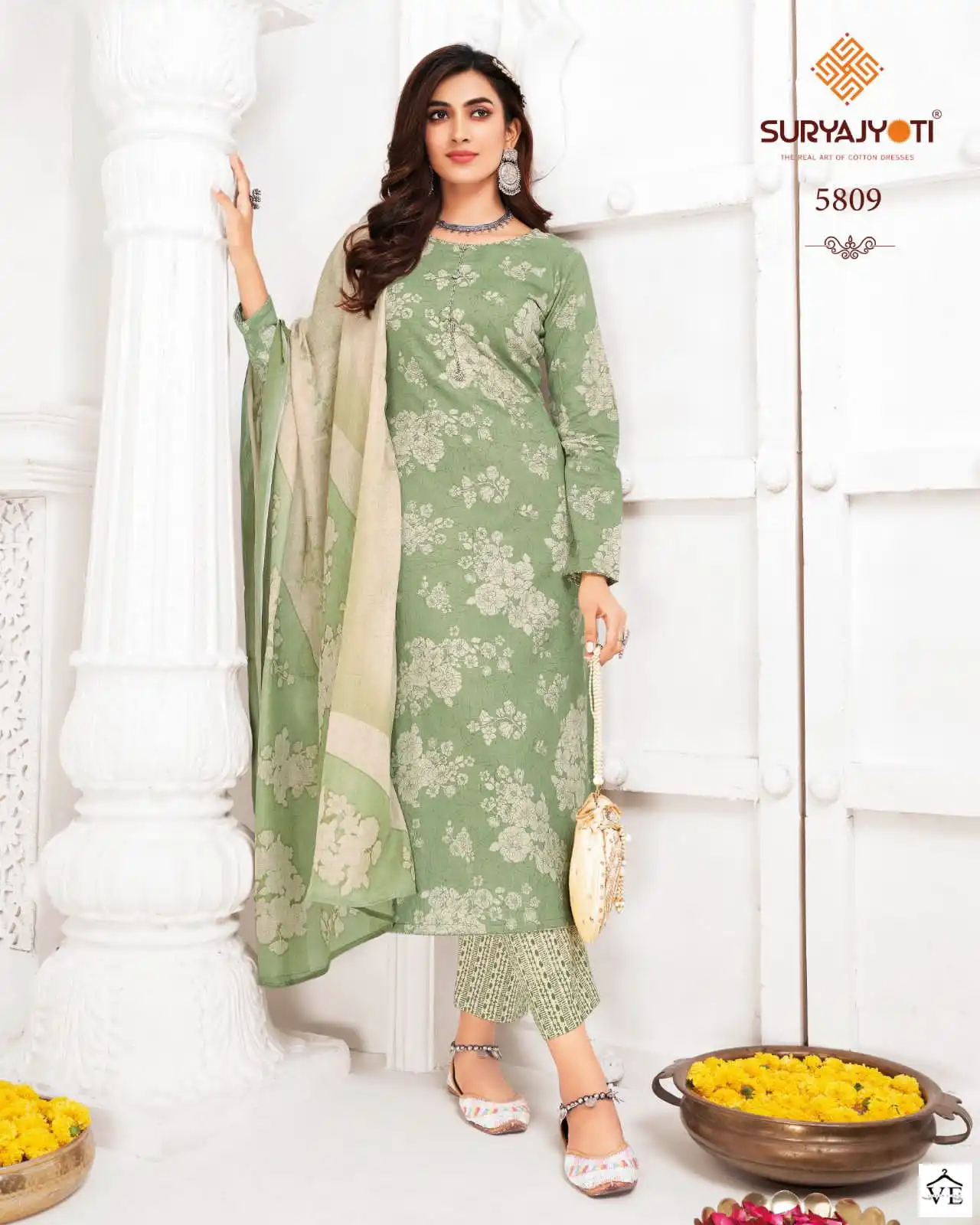 Suryajyot Trendy Cotton Vol 58 Cotton Wholesale Salwar Suit Catalog — Wholesale Salwar Suits, MPA wholesale from Surat - Gallery Image 14